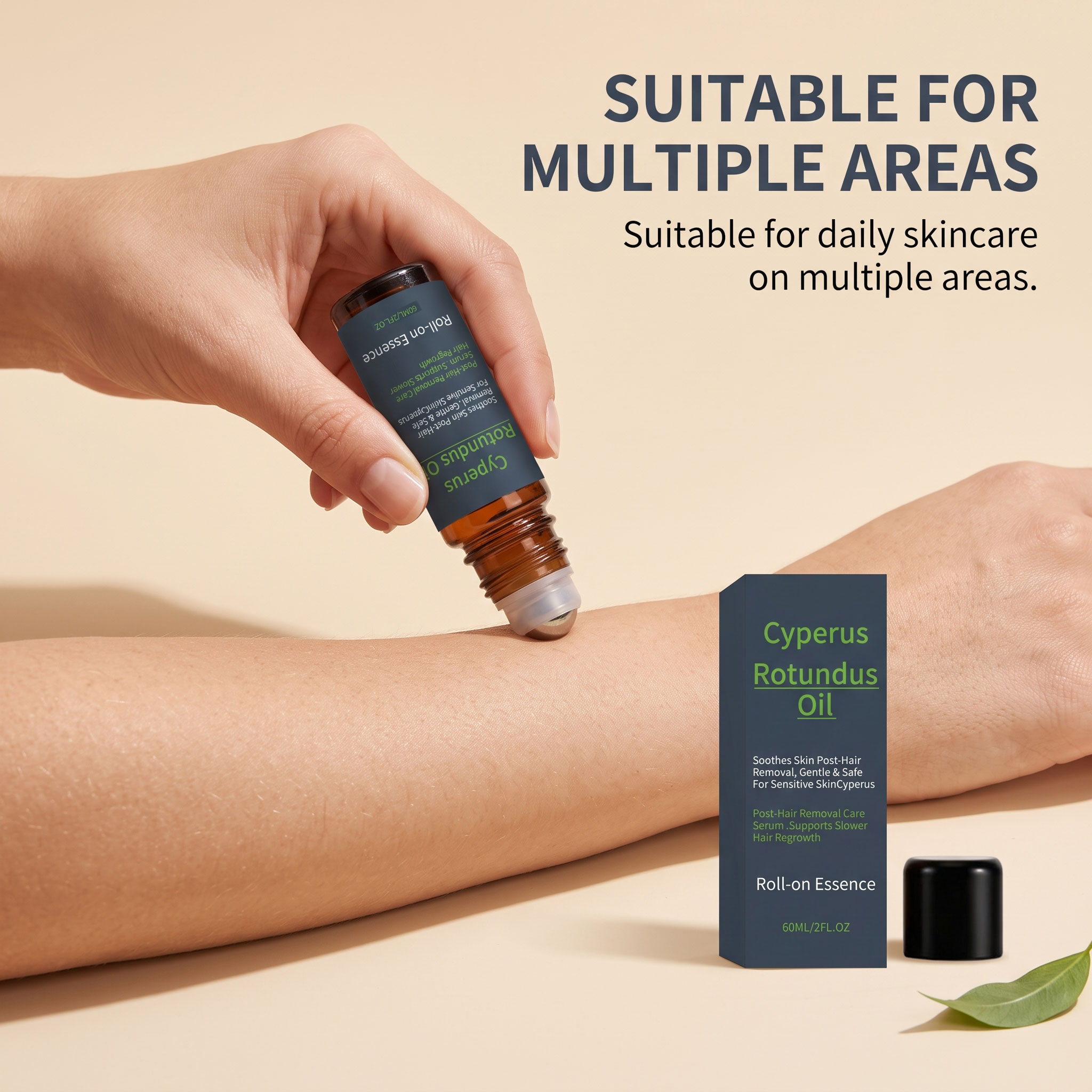 Cyperus Rotundus Roller Essential Oil Mild Nourishing Herbal Extract Comfort Refreshing Soft Massage Skin Care