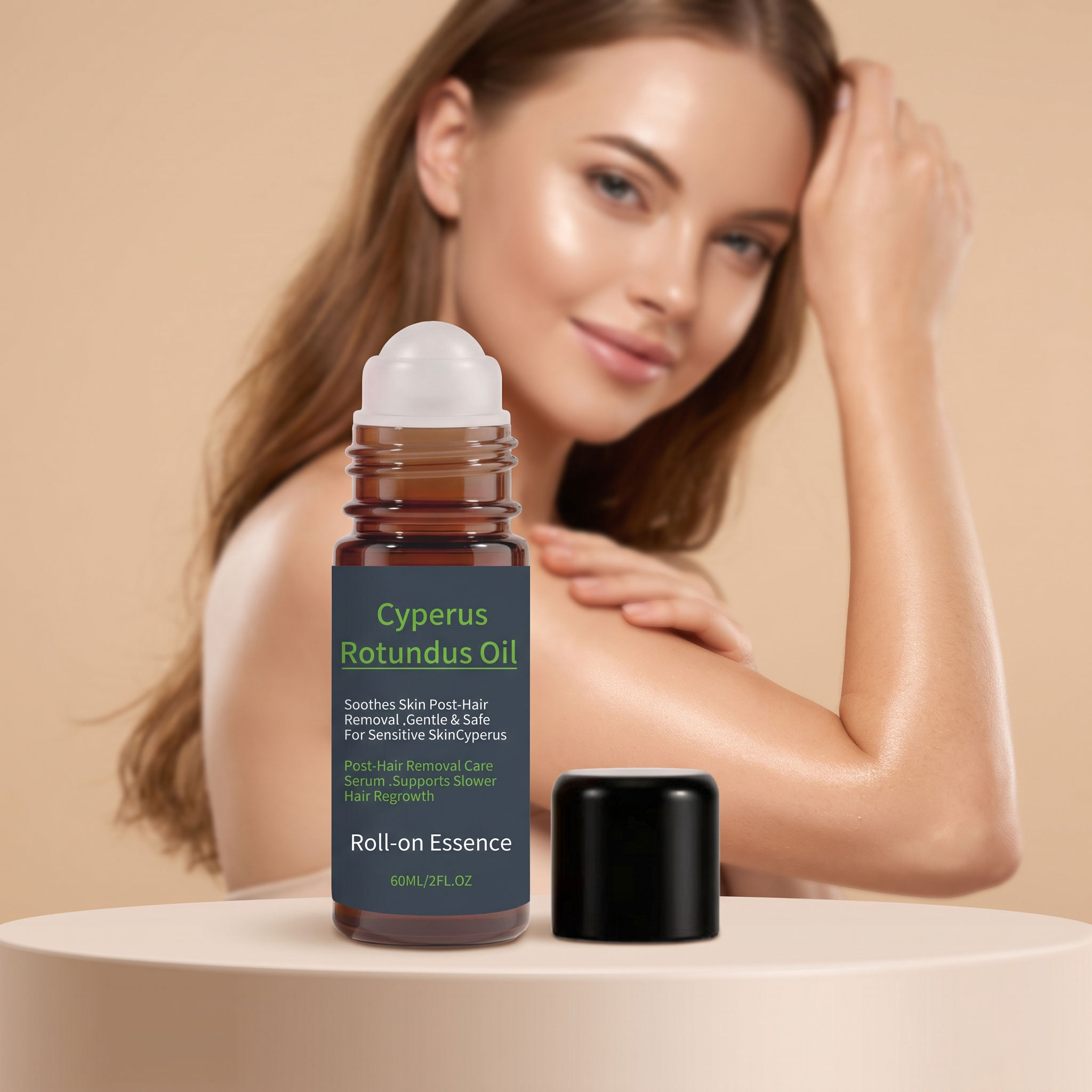 Cyperus Rotundus Roller Essential Oil Mild Nourishing Herbal Extract Comfort Refreshing Soft Massage Skin Care