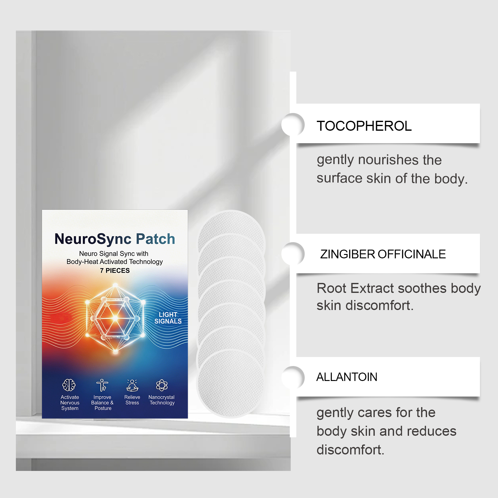 Body Soothing Patch Gentle Skin Friendly Easy To Use Full Body Fit Thin Breathable Individual Packaged Sticker