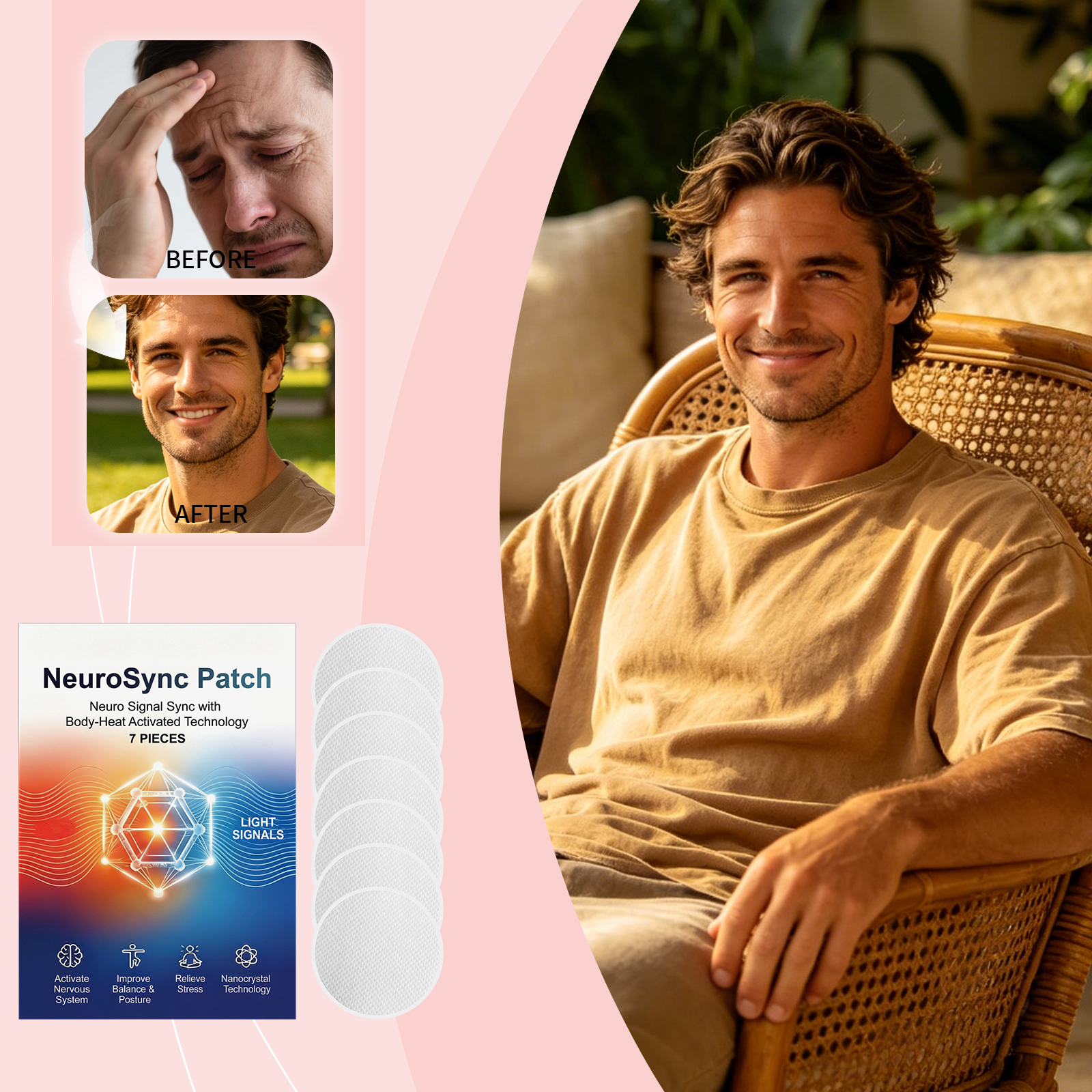 Body Soothing Patch Gentle Skin Friendly Easy To Use Full Body Fit Thin Breathable Individual Packaged Sticker