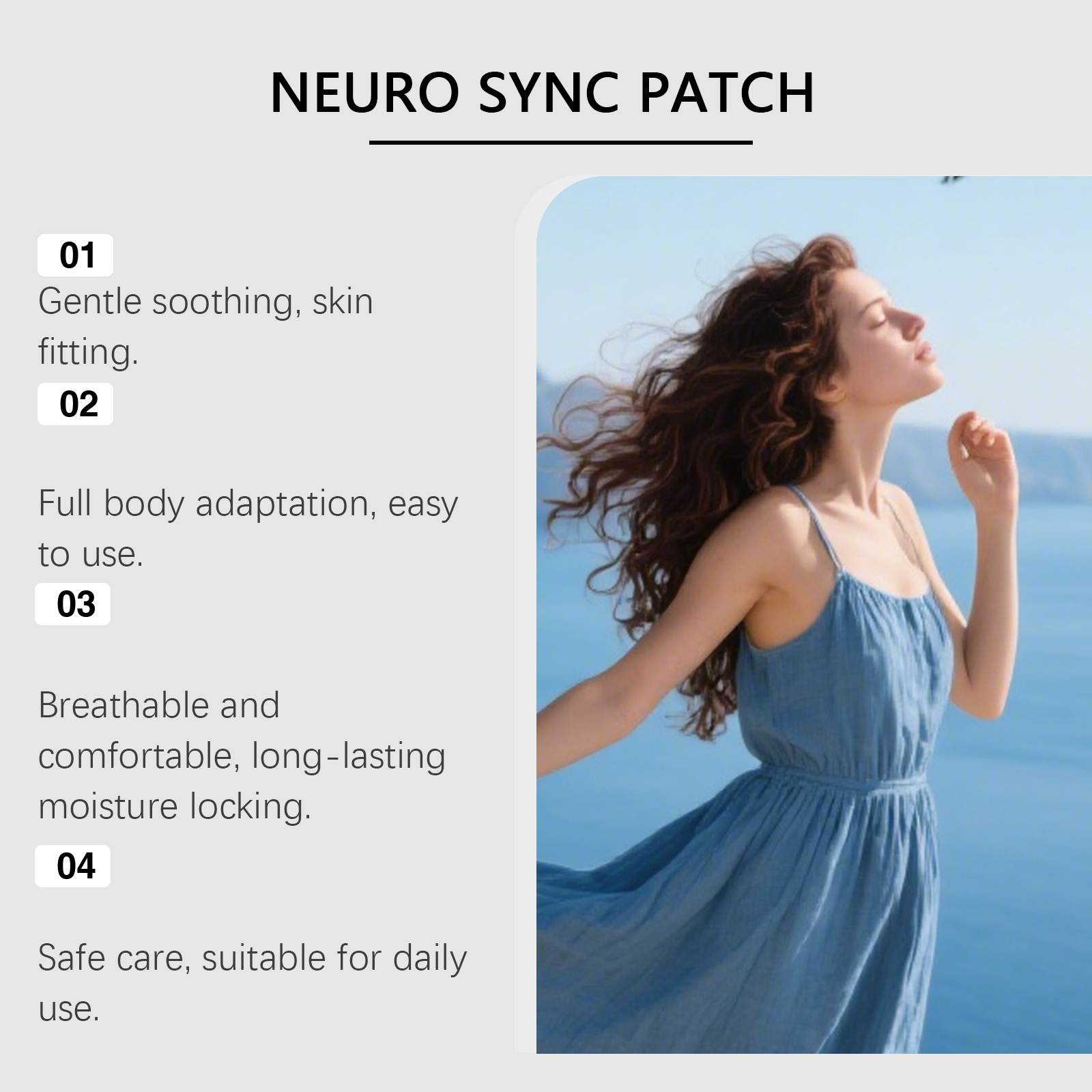 Body Soothing Patch Gentle Skin Friendly Easy To Use Full Body Fit Thin Breathable Individual Packaged Sticker