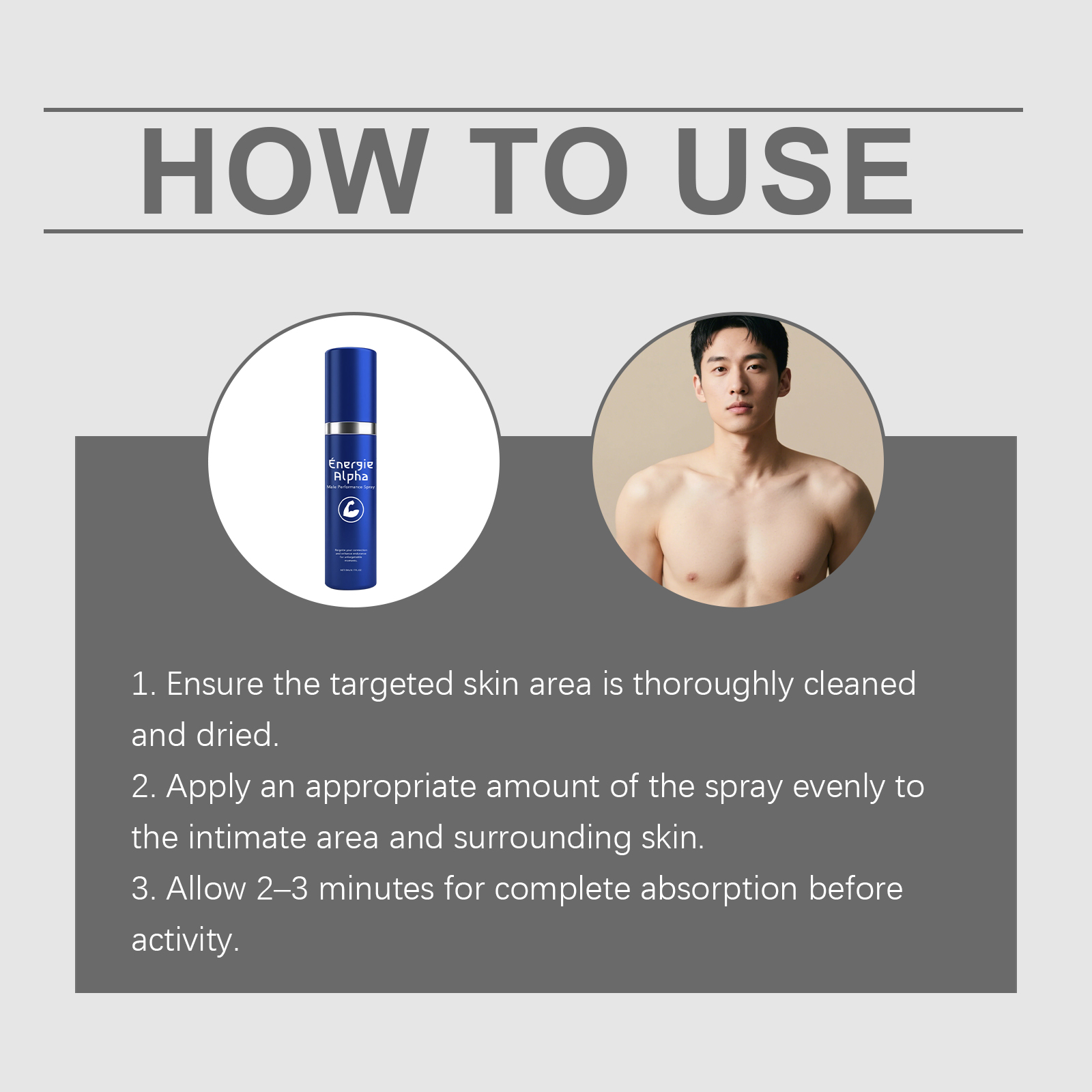 Men Care Spray Mild Formula Comfort Nourish Daily Use Support Male Vitality Portable Size For Gentle Skin Care