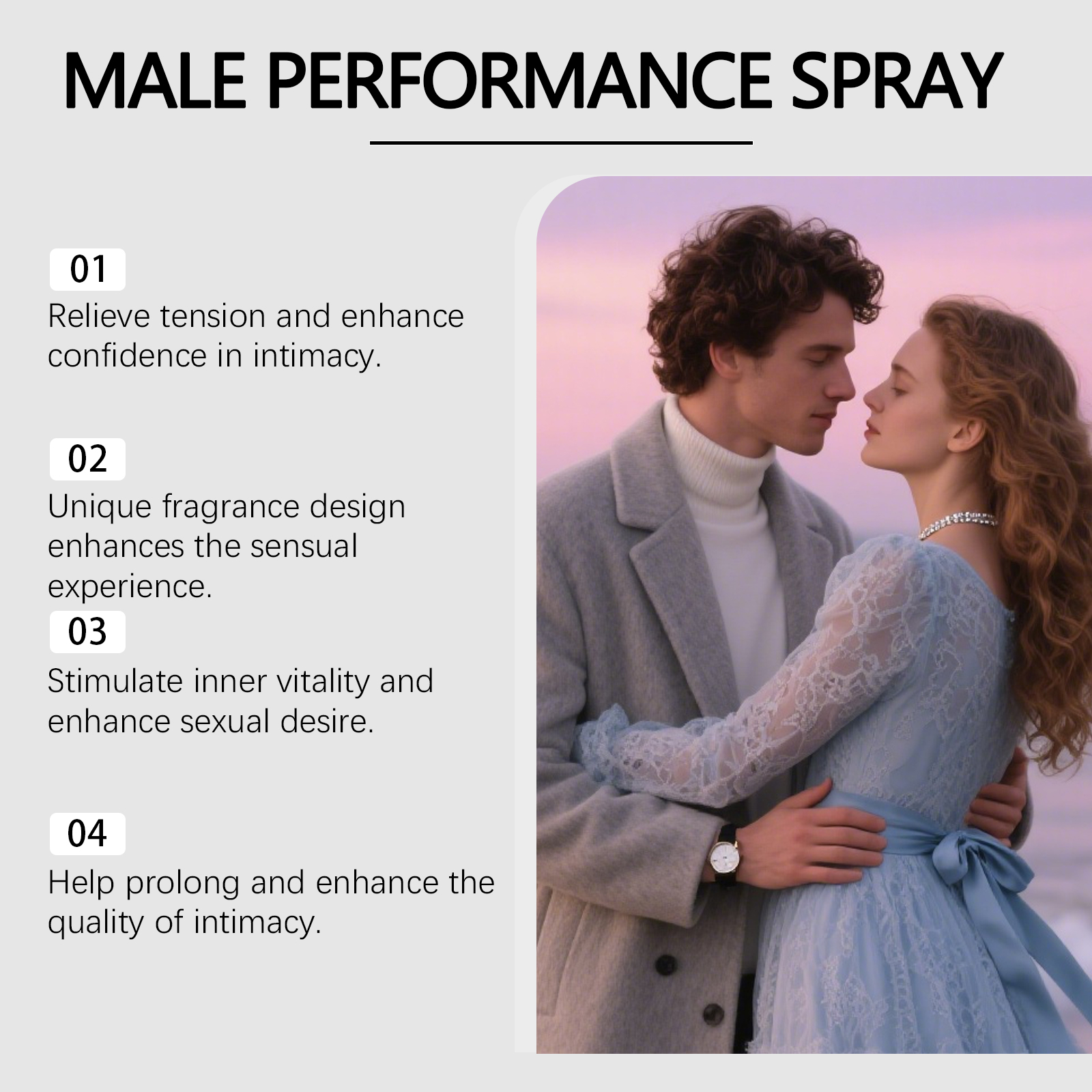 Men Care Spray Mild Formula Comfort Nourish Daily Use Support Male Vitality Portable Size For Gentle Skin Care
