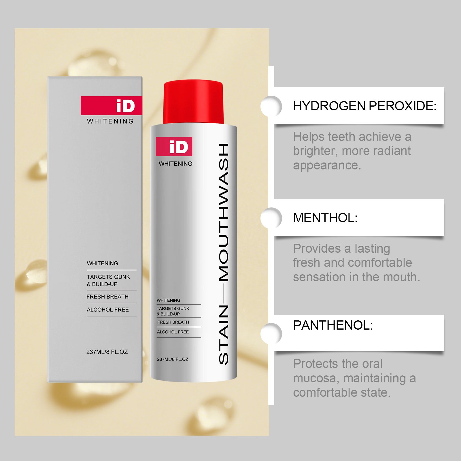 Mouthwash Daily Herbal Cleansing Plaque Odor Care Refreshing Natural Fragrance Household Portable Oral Care