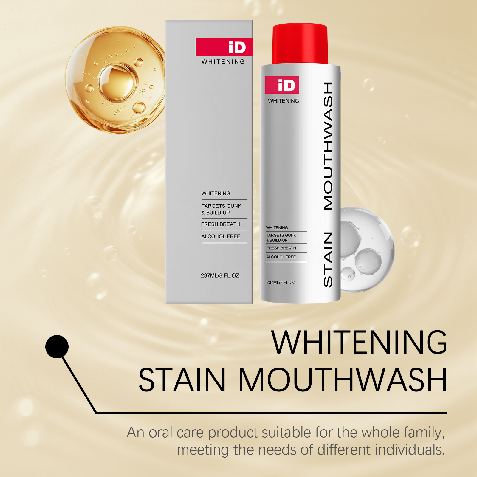 Mouthwash Daily Herbal Cleansing Plaque Odor Care Refreshing Natural Fragrance Household Portable Oral Care
