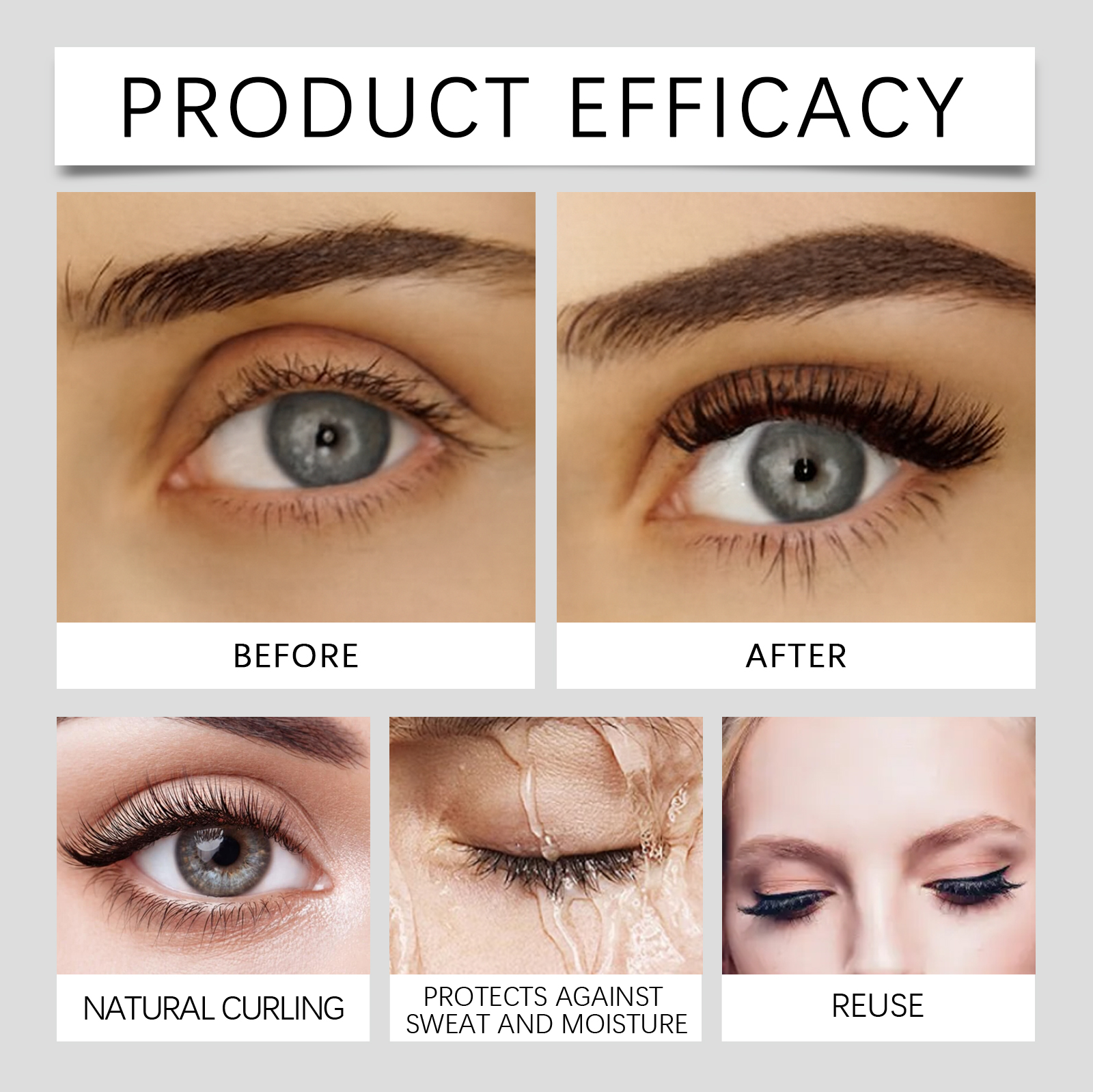 Magnetic False Eyelashes Kit Gorgeous Makeup Natural Charming Eyelashes Daily Portable False Eyelashes