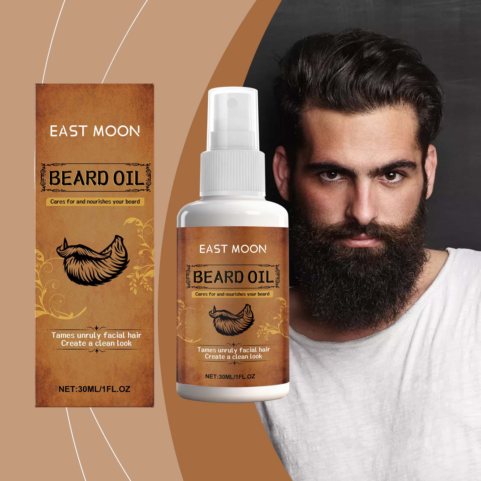 Cologne Beard Water For Men Beard Care Moisturizing Cleansing Hydrating Treatment For Facial Beard