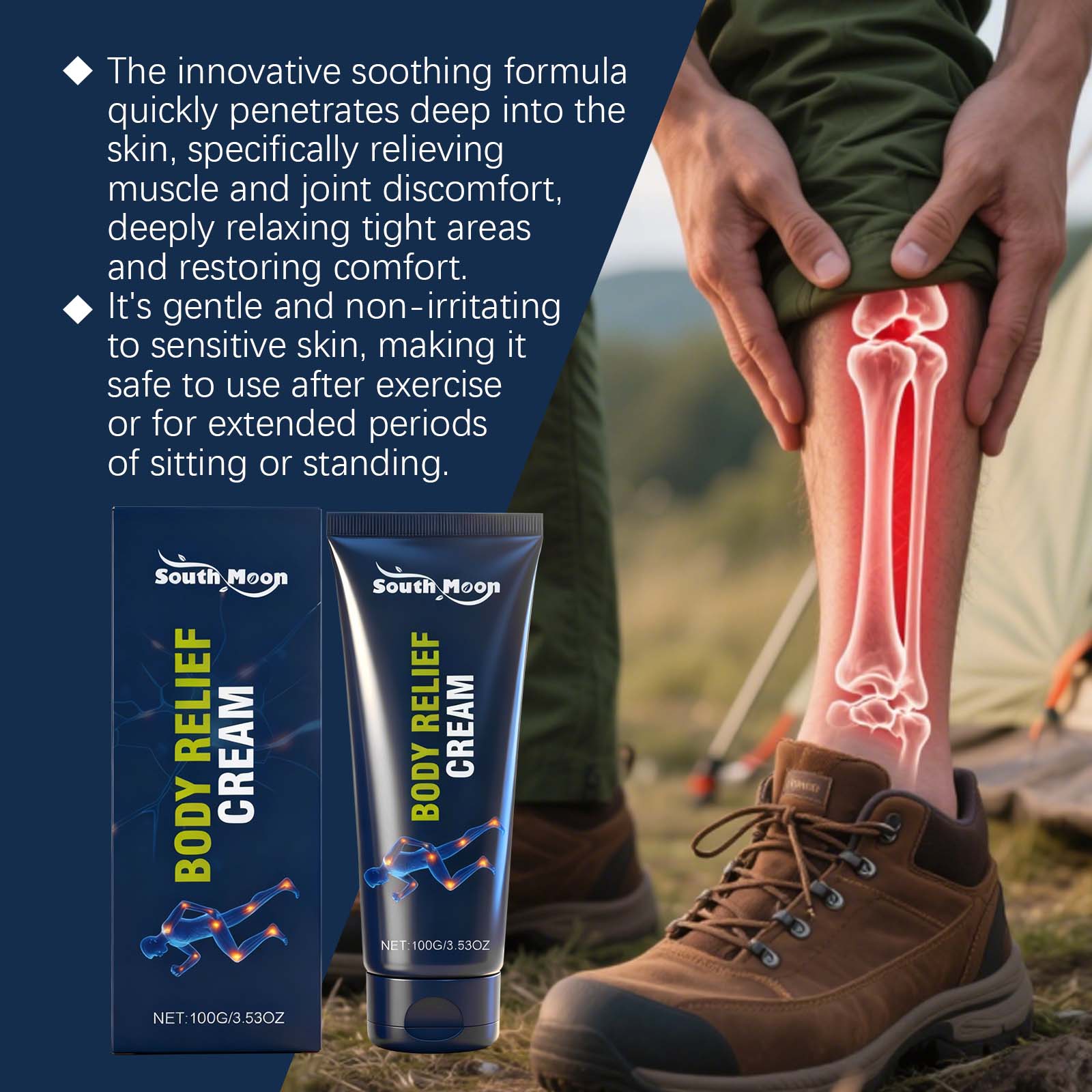 Body Care Cream With Mild Ingredients Nourish Skin For Comfortable Joint Massage Care