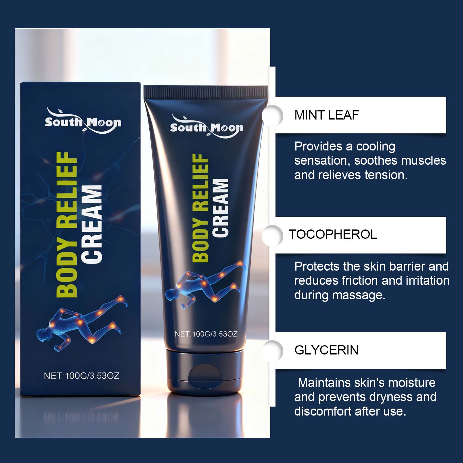 Body Care Cream With Mild Ingredients Nourish Skin For Comfortable Joint Massage Care