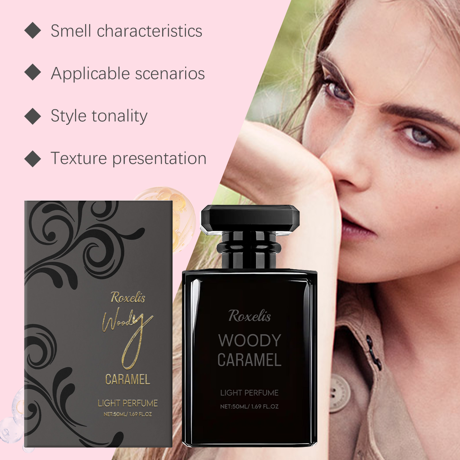 Woody Caramel Perfume Natural Fresh Fragrance Long Lasting Scent Easy Carry Dating Daily Atmosphere Perfume
