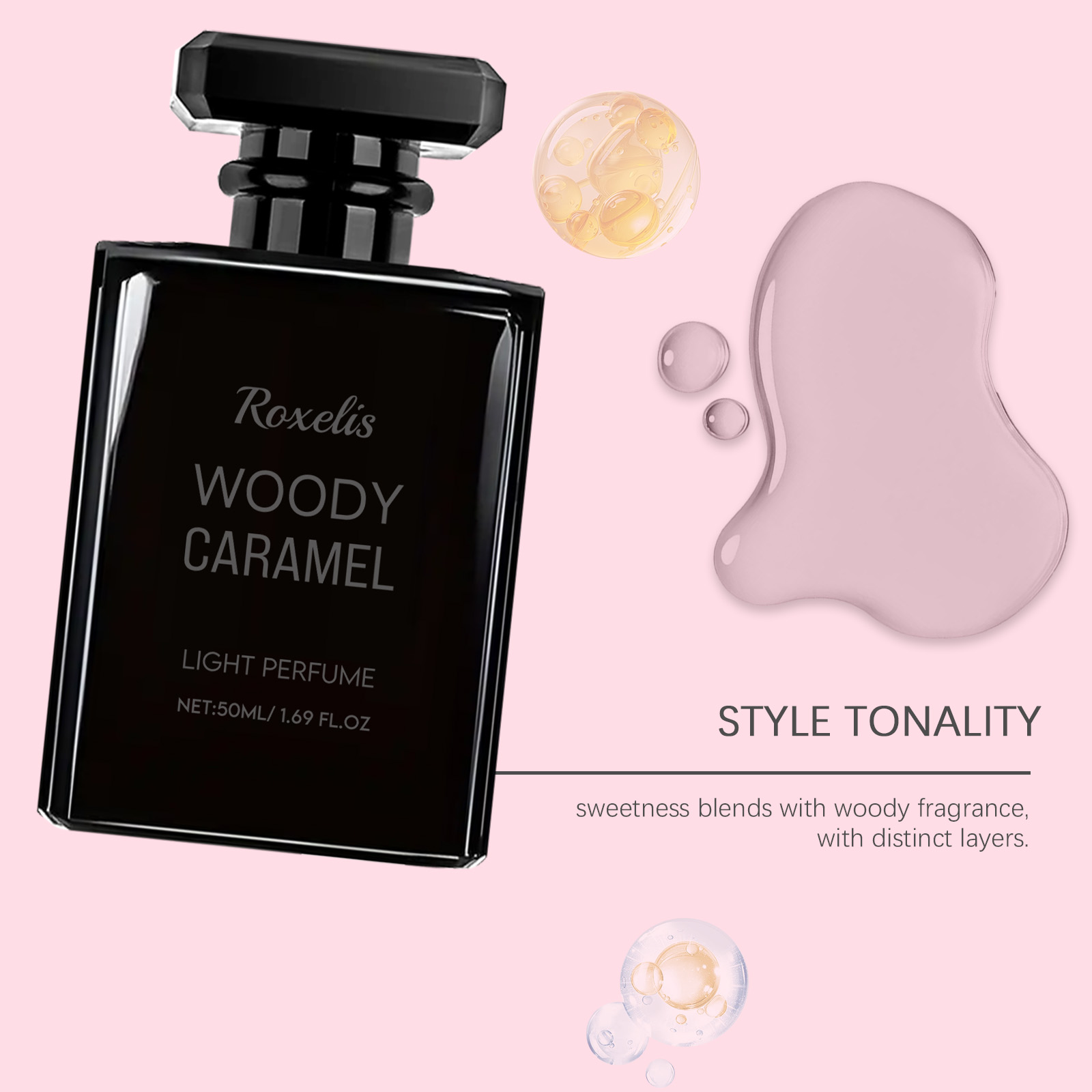 Woody Caramel Perfume Natural Fresh Fragrance Long Lasting Scent Easy Carry Dating Daily Atmosphere Perfume