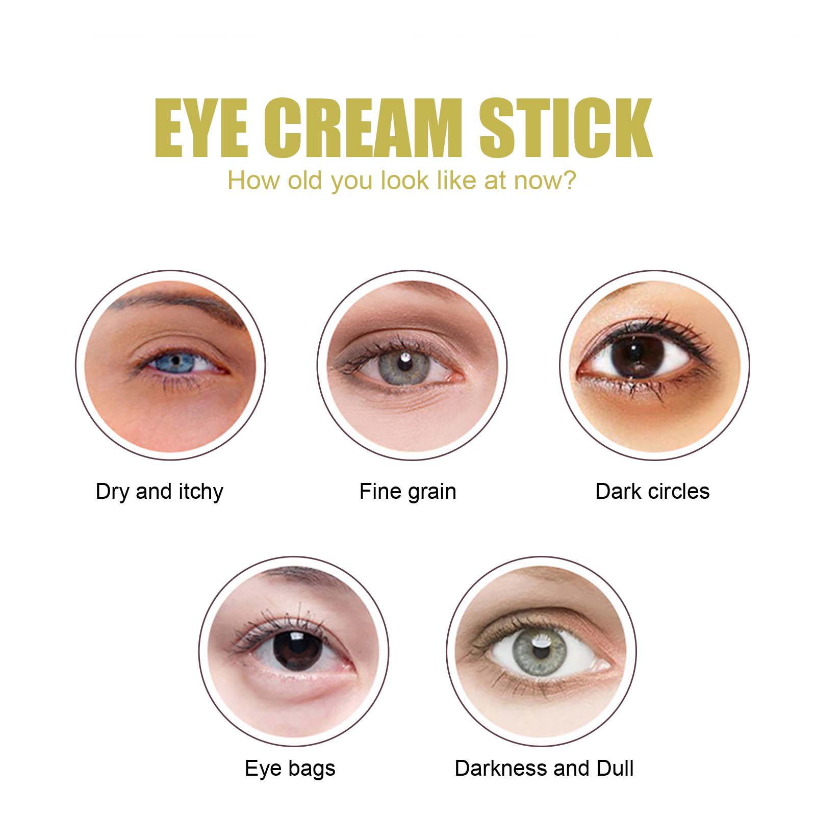 Snail Eye Cream Stick Moisturizing Firming For Dark Circles Puffiness And Fine Lines Daily Eye Care