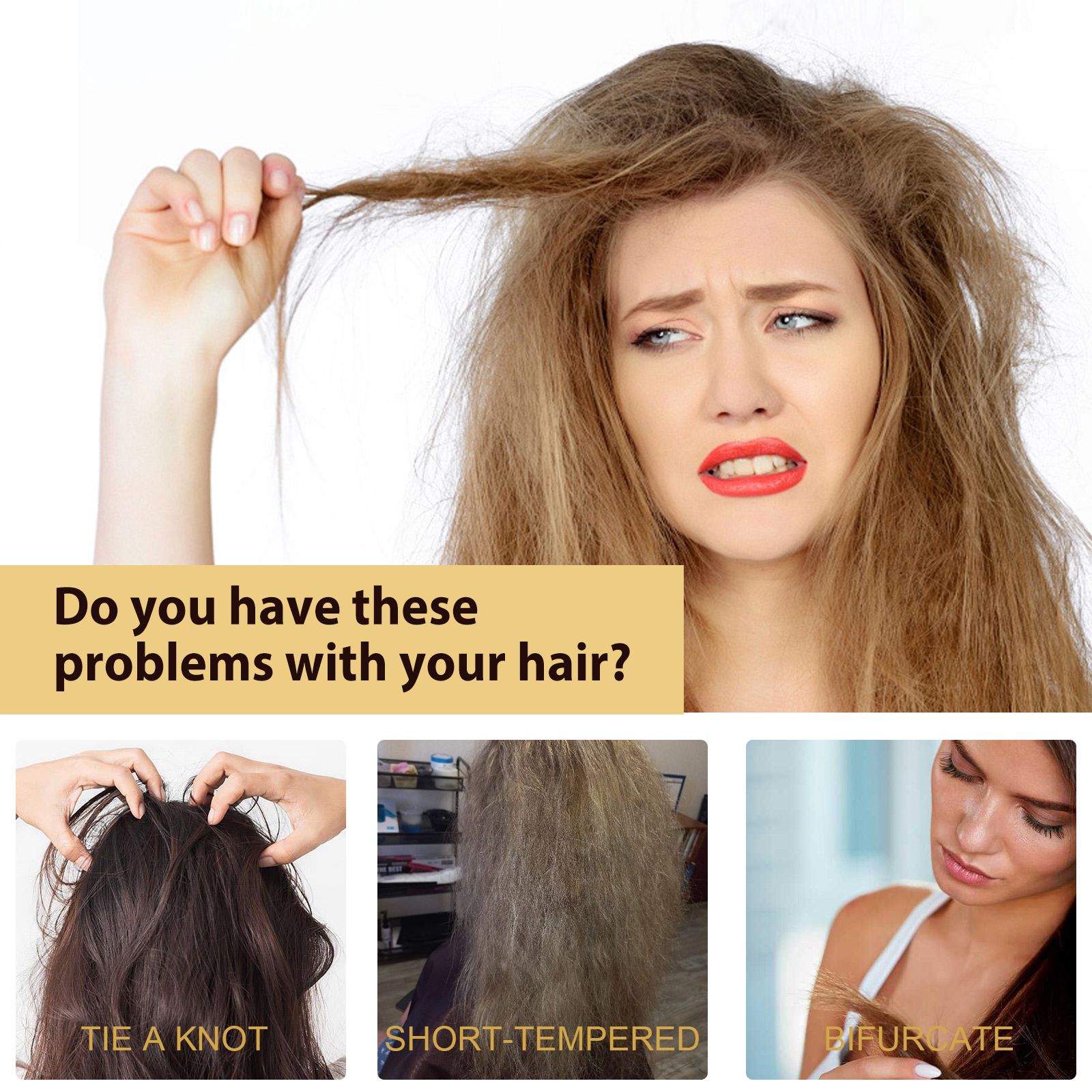 Collagen Repair Hair Mask For Dry Frizzy Tangled Hair Strengthening Smoothing Daily Care 100g