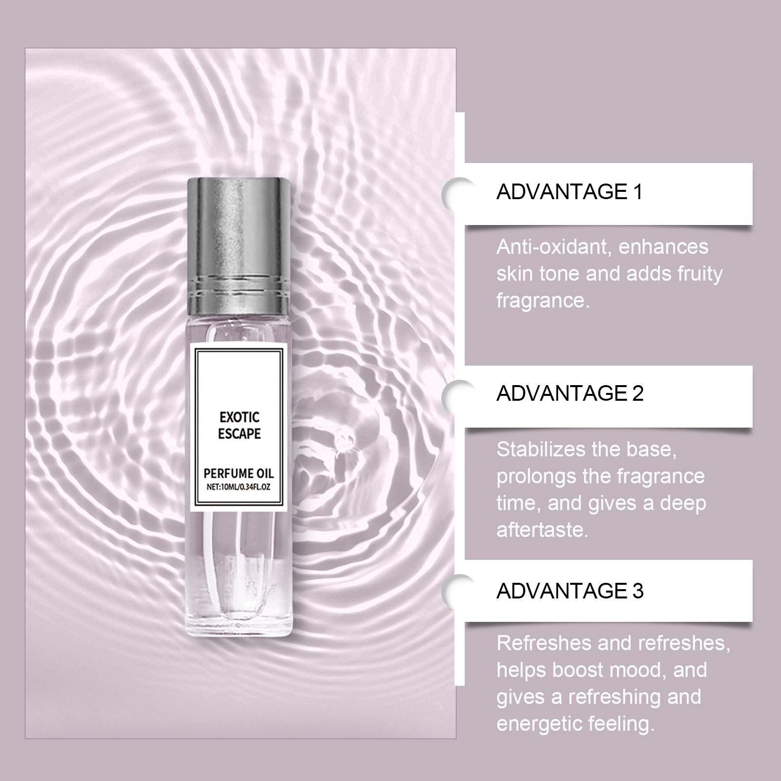 Pomegranate Roll On Perfume Long Lasting Fresh Portable For Daily Wear And Gifting