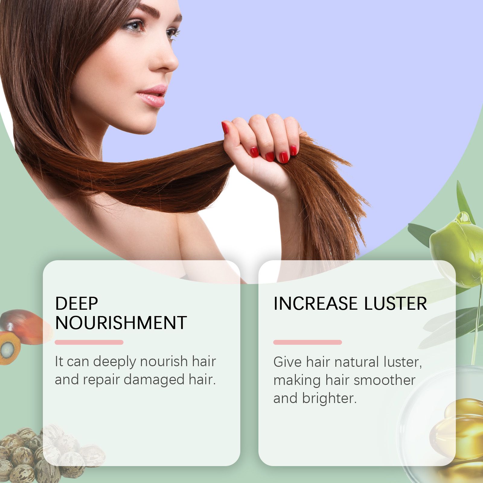 Nourishing Hair Oil With Batana Vitamin E And Castor Seed Oil For Dry Damaged Hair