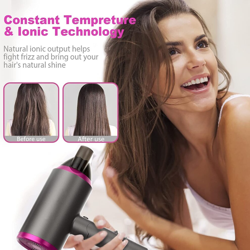 Travel Hair Dryer with Diffuser, Professional Hairdryer Low Noise Lightweight Blow Dryer
