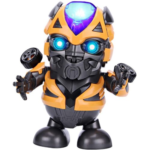 (Action Figure Dance Super Hero Robot Toy Dancing Music Lights For Kids Gift - Bumble Be