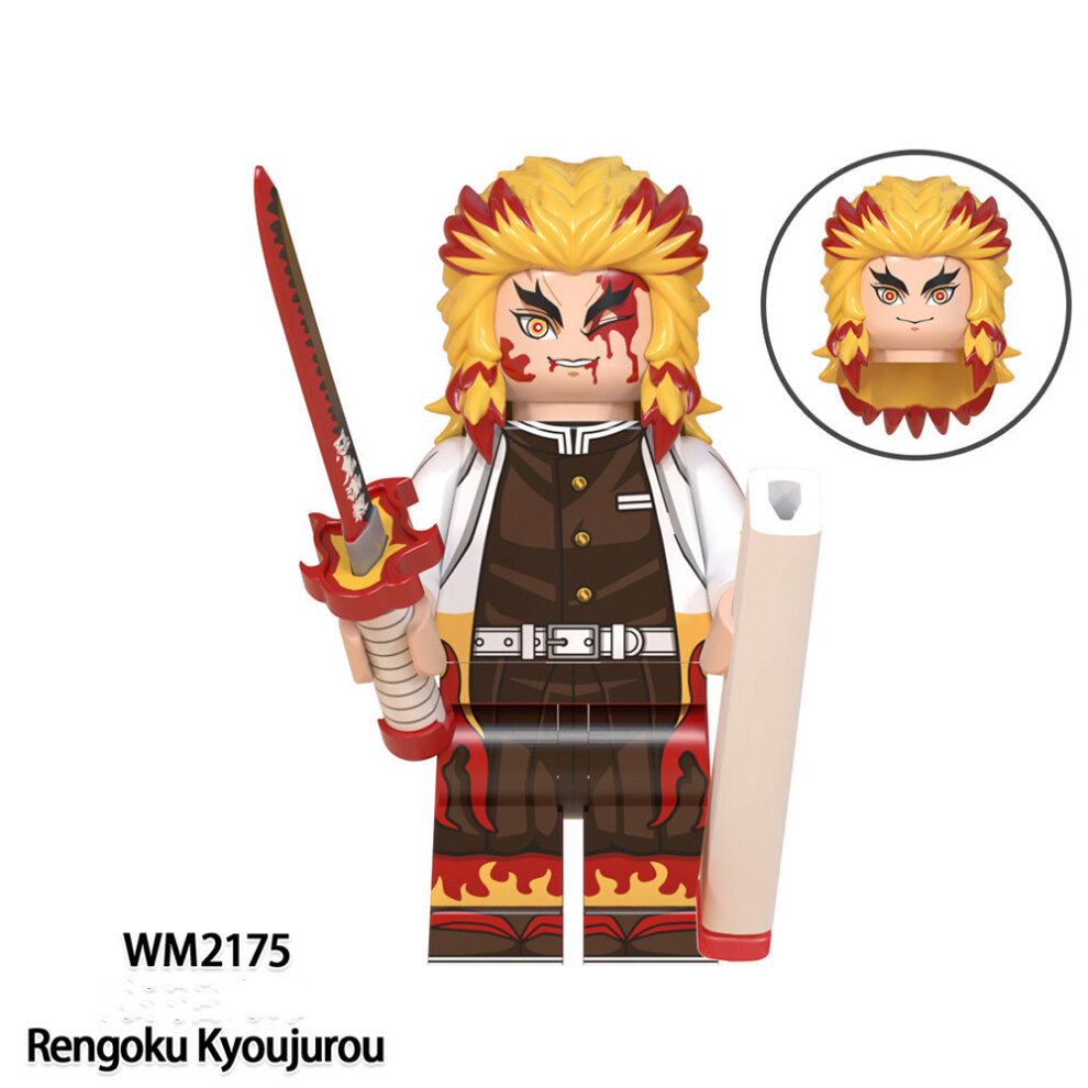 Demon Slayer Anime Building Blocks Toys Mini Action Figure Cartoon Small Figures Toys 8pcs Characters Of Tanjiro Kamado Nezuko Kamado Zenitsu Agatsuma Inosuke Hashibira Giyu Tomioka Shinobu Kocho Kyojuro Rengoku Gift For Kids