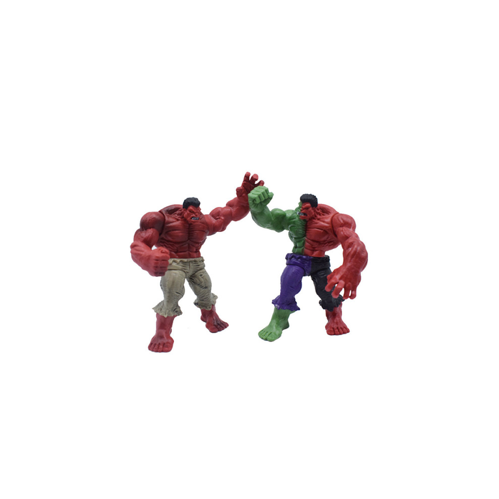 4 pcs The Incredible Avengers Hulk Green Red Action Figure Toys