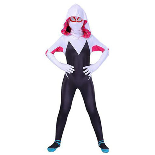 Spiderman Costume Gwen Cosplay 3D Style for Girls Superhero Bodysuit Kids Halloween Carnival Fancy Dress Children Cosplay Jumpsuit