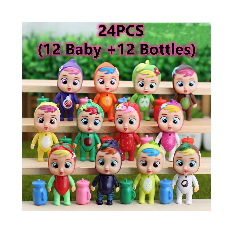 24Pcs Cry Baby Fruit Doll Action Figures Toy Models