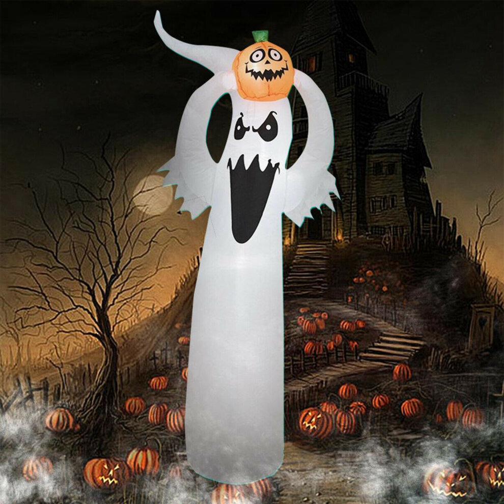 180Cm/5.9FT Halloween Inflatable Model Halloween Inflatable Luminous Ghost Lifting Pumpk