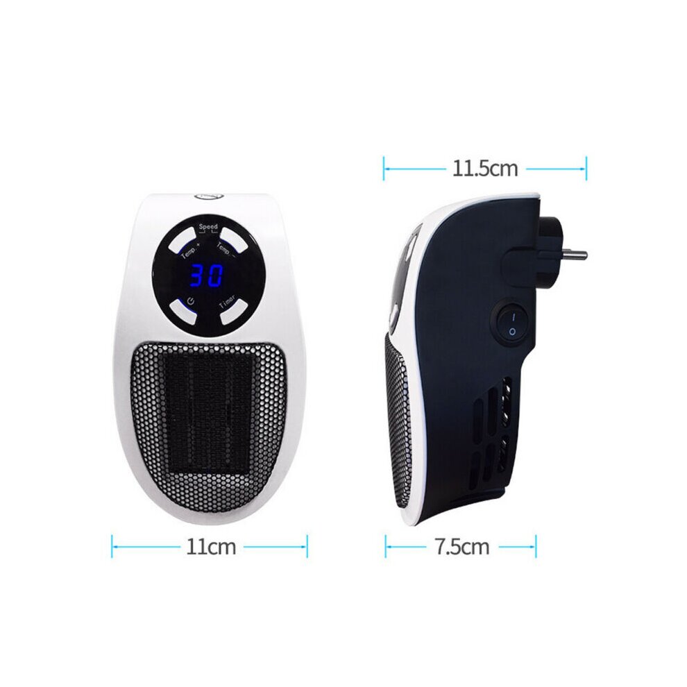 Winter Warmer Electric Mini Heater Portable Plug-in Wall-outlet Space Fan Heater
