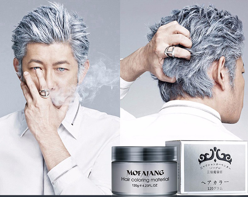 MOFAJANG Natural Hair Wax Color Styling Cream Mud, Adofect Natural Hairstyle Dye Pomade,Temporary Hairstyle Cream 4.23 oz, Hairstyle Wax for Men and Women