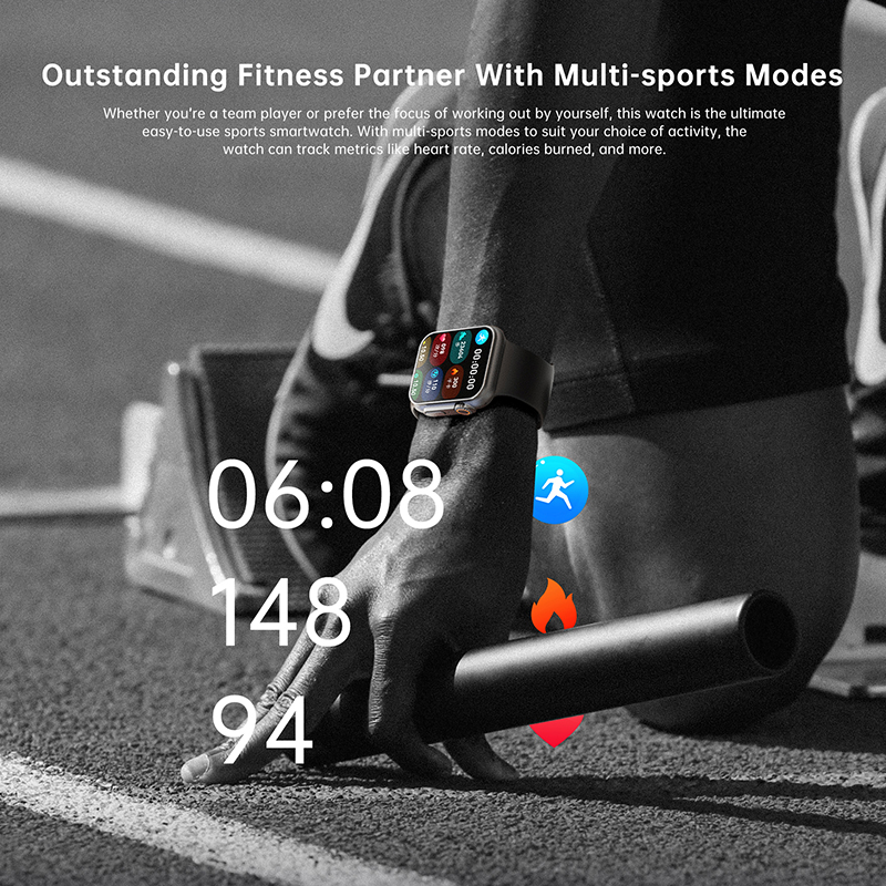 (Black) Smart Watch Men Wemen 49MM Series 8 2.02 Inch HD Sport Watch GPS 2023