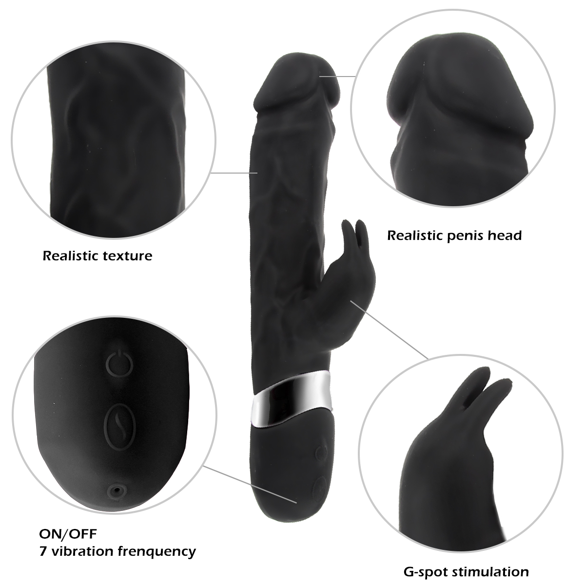 Realistic Dildo G-Spot Rabbit Vibrator Sex Machine Vagina Stimulator Rechargeable Women Adult Sex Toy Massage Games
