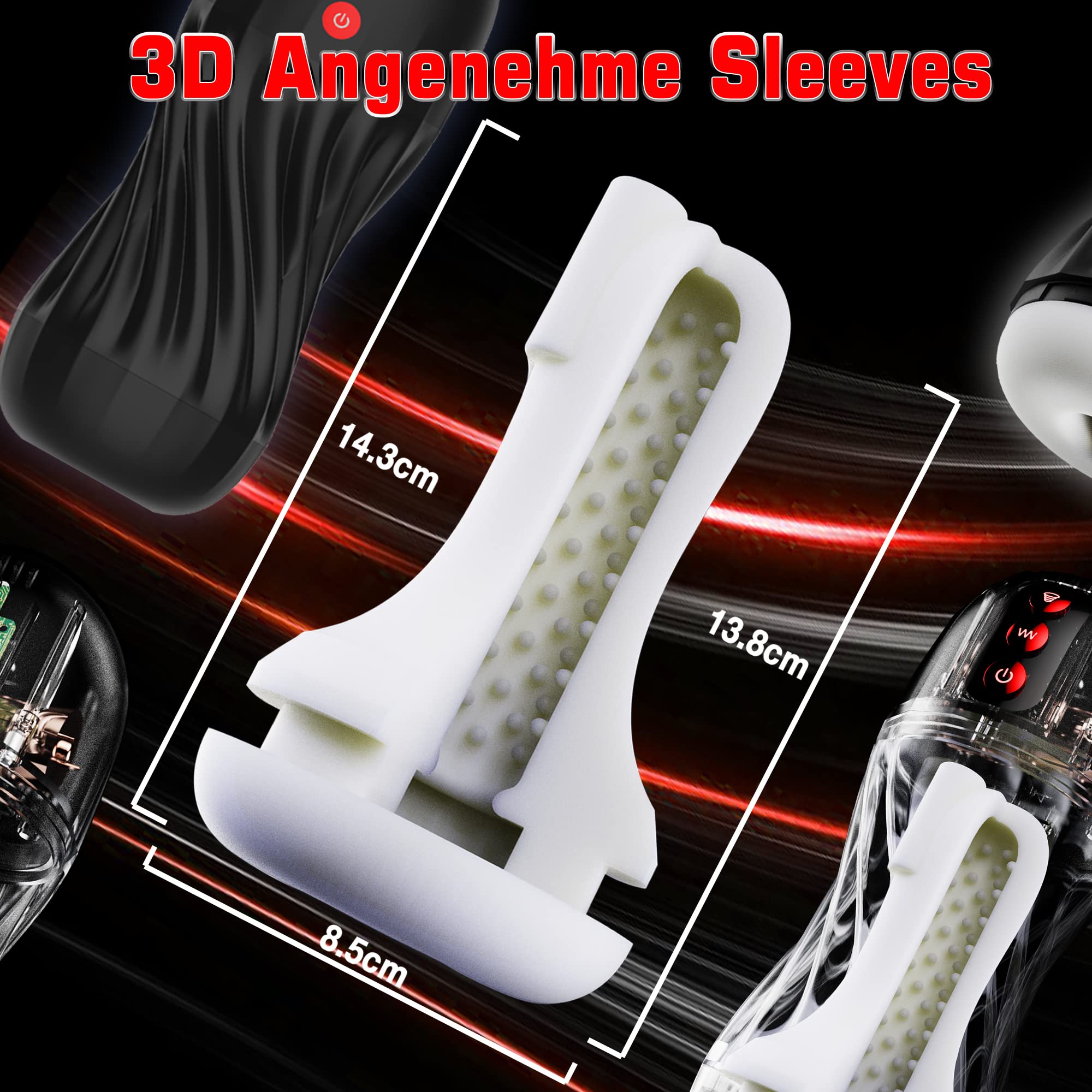 Electric Male Masturbators Cup Suction Contraction Oral Sex Toy Pocket Pussy Adult Toys Sex Machine Rotation Massager with 7 Vibrations and 5 Suction Modes Penis Stimulation Toys for Men Gay Couples