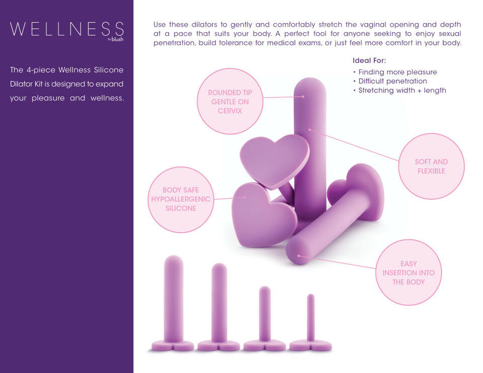 Wellness Dilator Kit Sex Toy Love Adult Products for Stretching the Vaginal Anal Opening and Depth Gift for Couples Pleasure