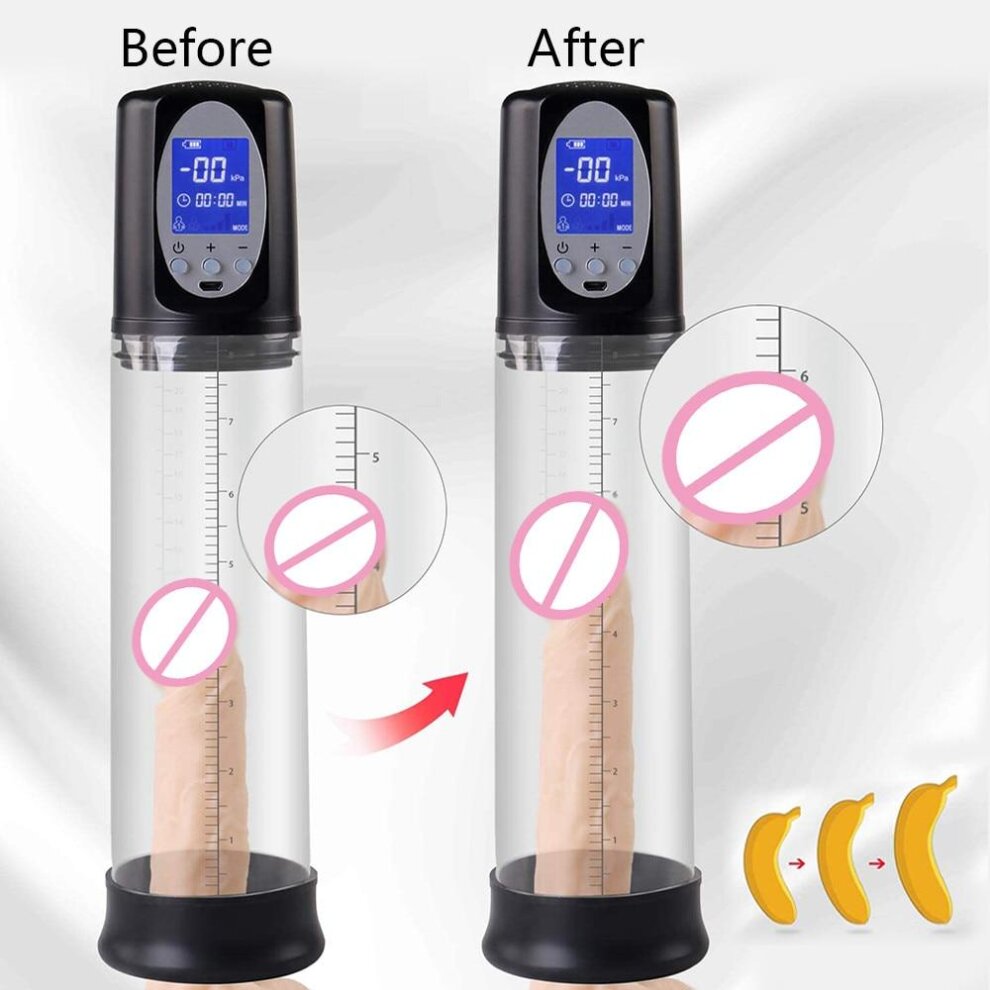Electric Penis Pump Male Sex Toys Automatic Penis Extender Vacuum Pump Manual Penile Enlarger USB Charging Erection Male Masturbator Air Pressure Device Adult Toys for Men Stronger Bigger