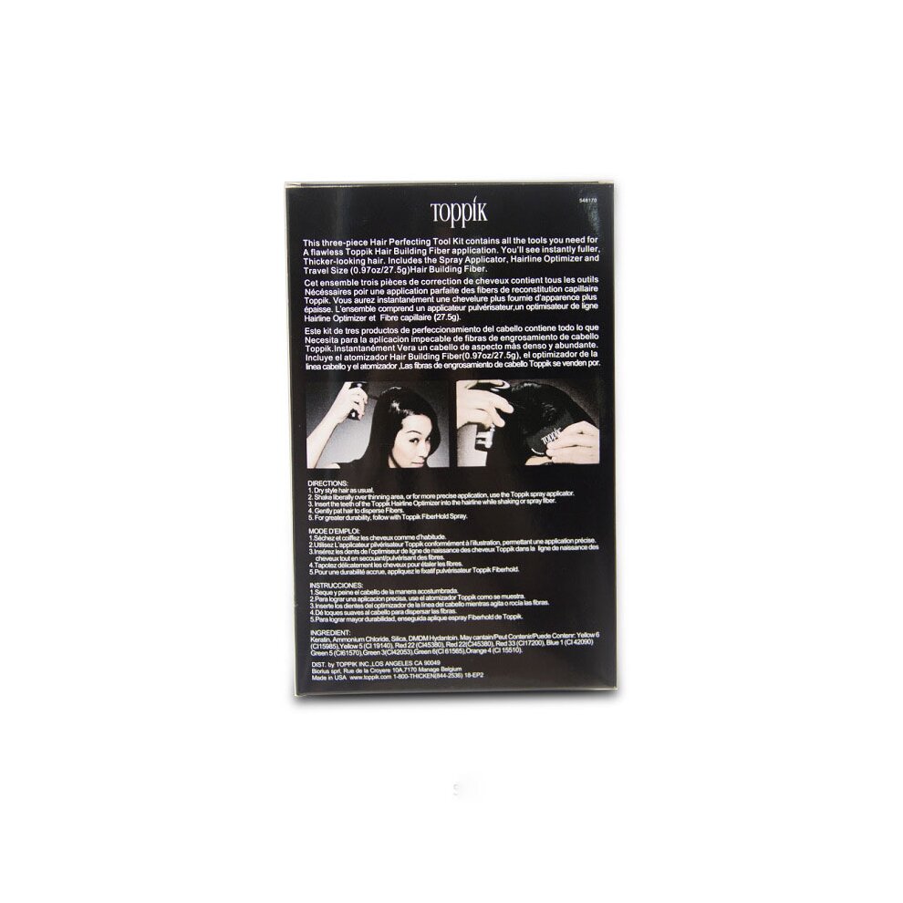 (LIGHT BROWN) Toppik Hair Building Fibers Keratin Thickening Spray Hair Loss Hair Regrowth Powders 3PCS Box set