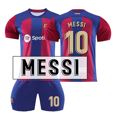 2023-2024 Barcelona Home No. 10 Messi Jersey Football Kits