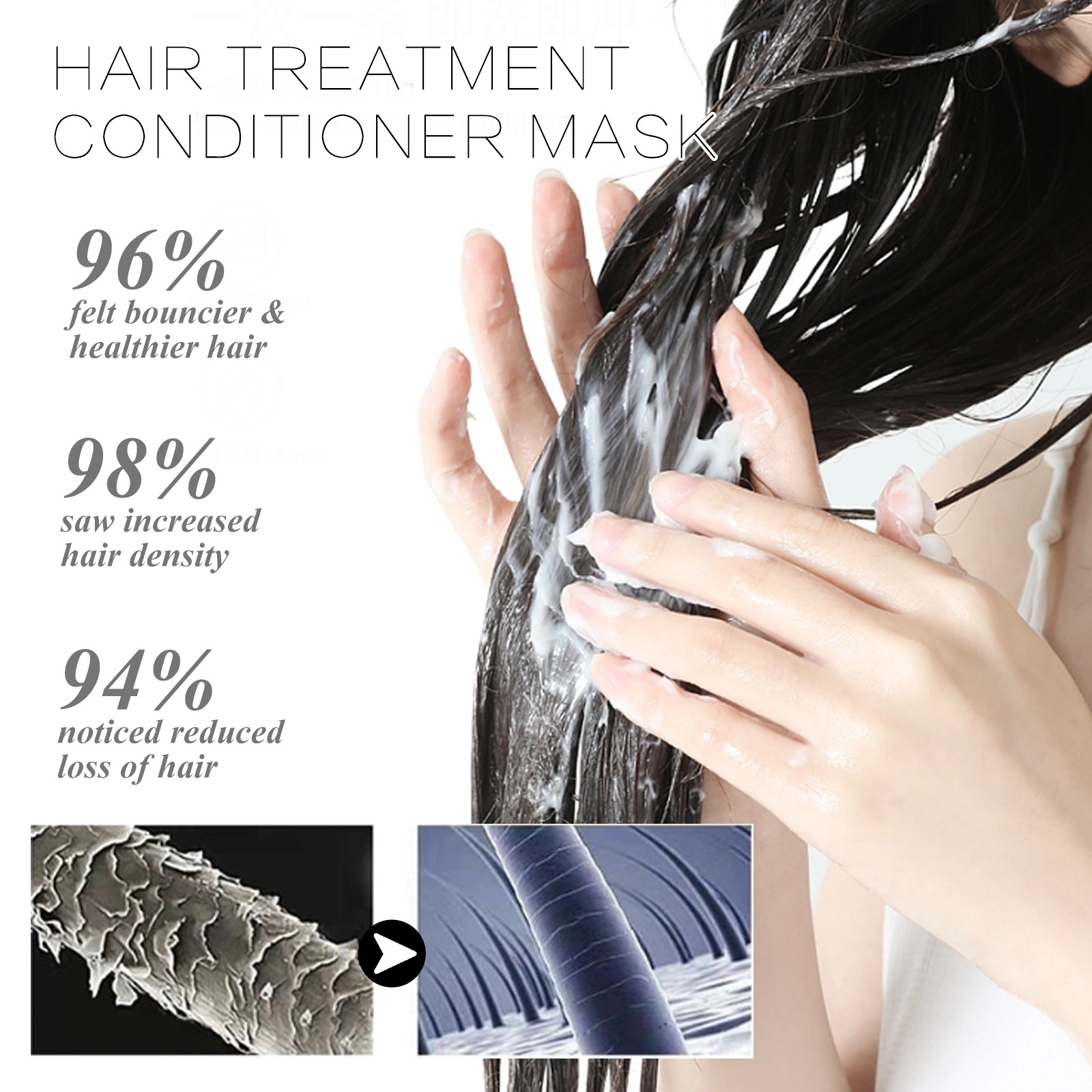 Hair Mask Smoothing Conditioner Mask Hydrating Deep Conditioning Improves Hair Dryness Nourishes Deep Repairs Dry and Smooth Hair Protects Hair 50ml