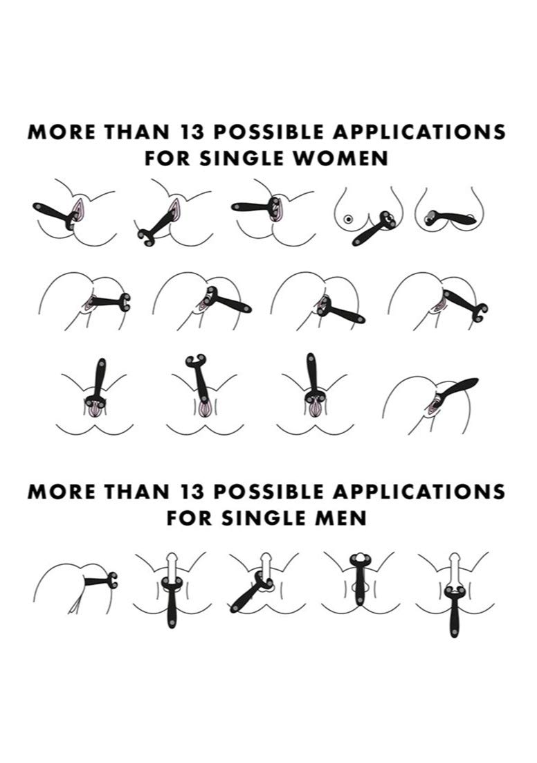 (Blue) Satisfyer Endless Fun Vibrator for Couples Sex Toy Dildo for Clitoral G-spot Stimulation Men Penis Ring Multifunctional
