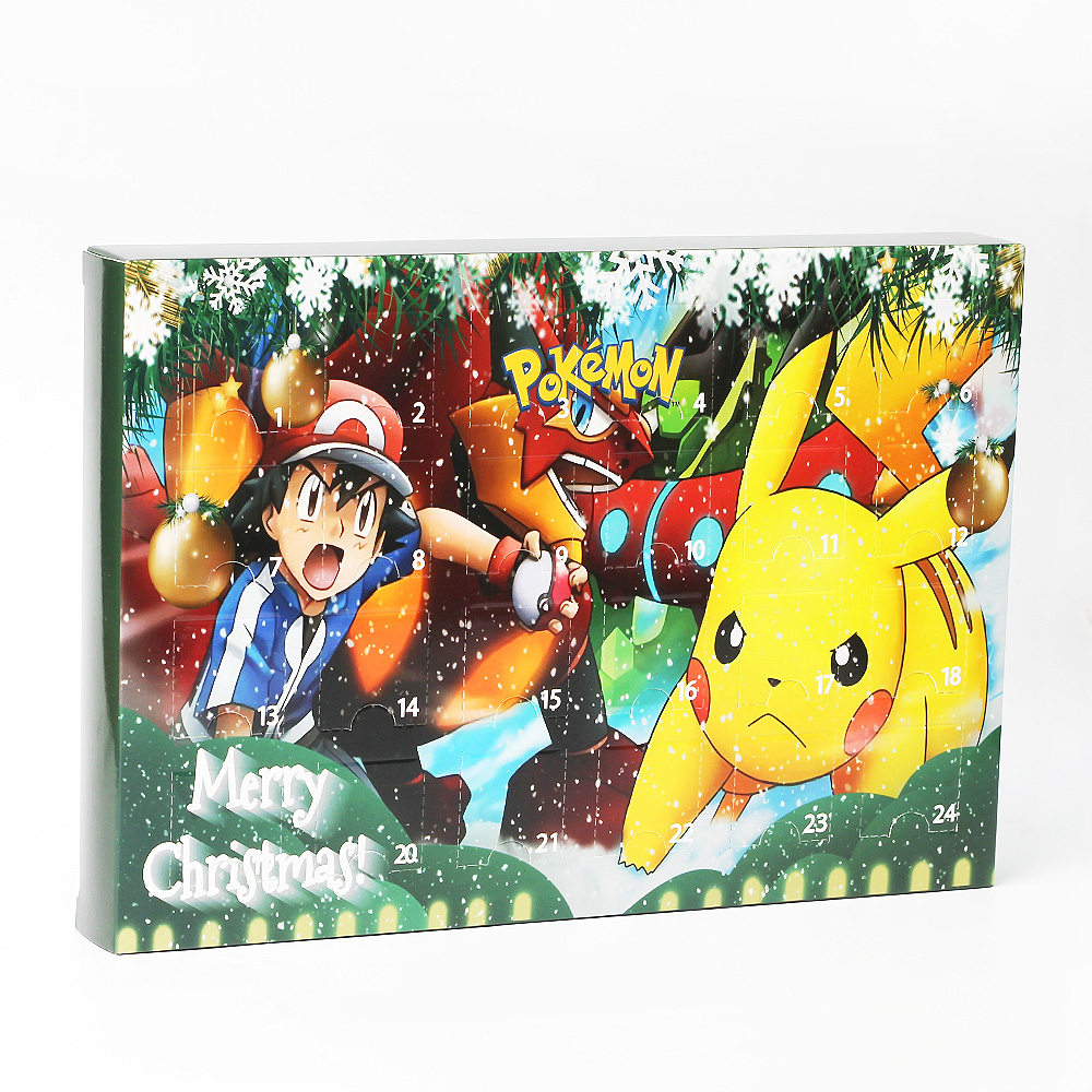 Pokemon Figure Christmas Advent Calendar Xmas 24 Days Countdown Gifts Kawaii Pikachu Charizard Metwo Figure Random Model Toy