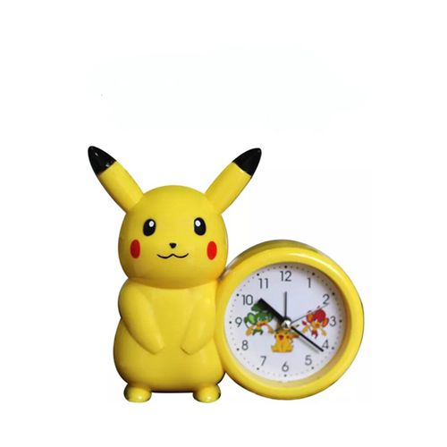 Pokemon Pikachu Figure Anime Cartoon Toys Alarm Clock Kawaii Model Birthday Gifts for Student Kids