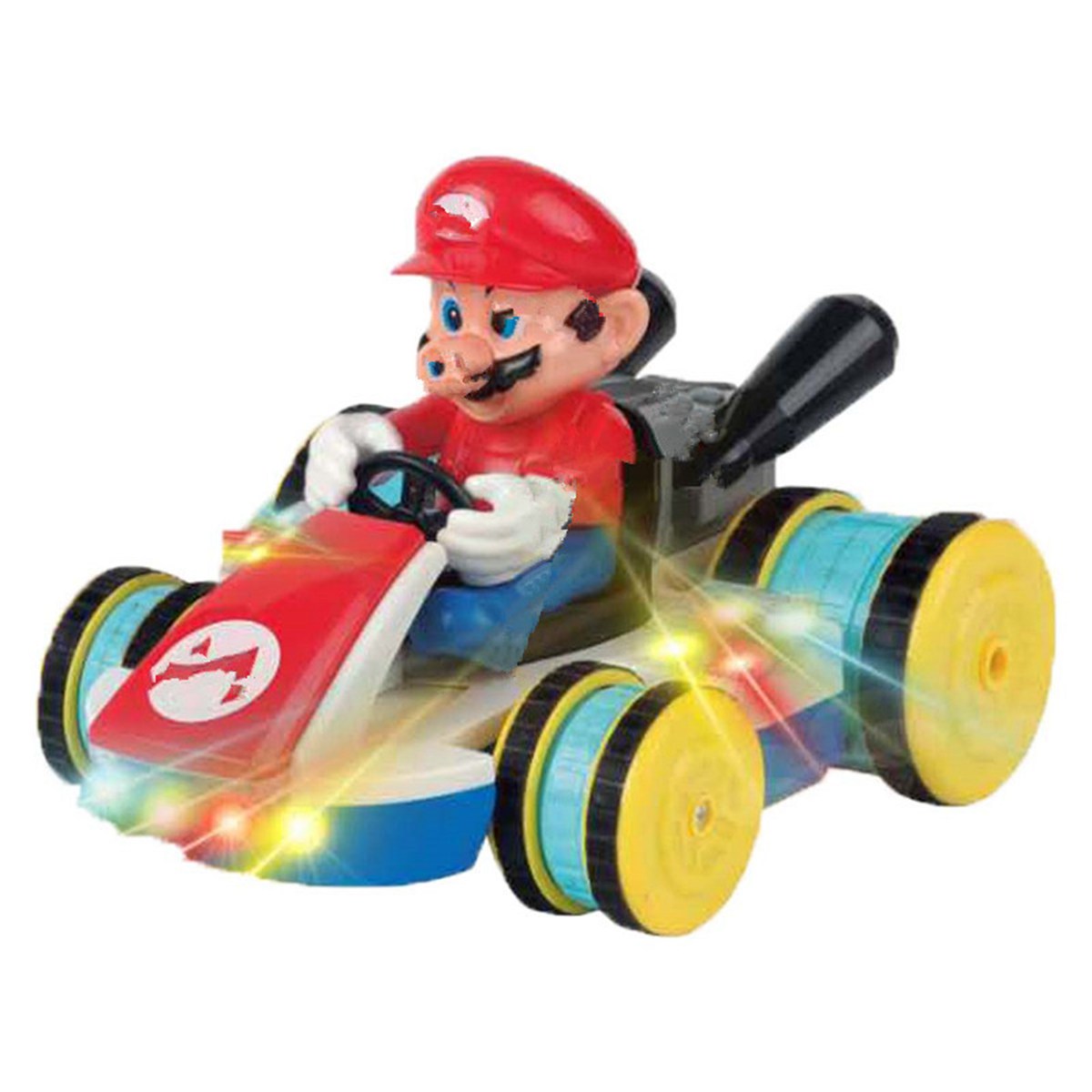 (Super Mario Red with Box) Super Mario Bros Remote Car Toys Anime Figures Super Mario Action Figure Toys Collectible Model Toys Kids Birthday Gifts