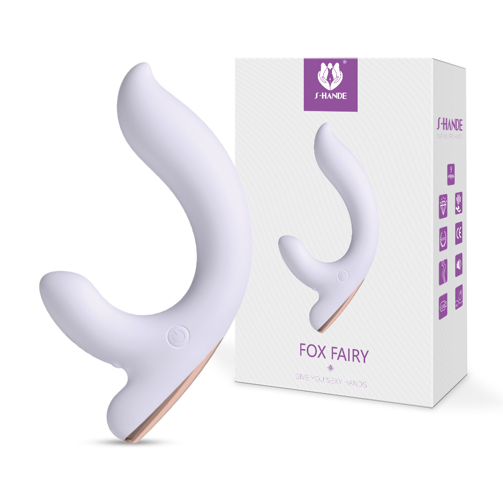 (White) Portable Vibrators Sex Toys for Women Real Soft Smart Rechargeable Female Masturbation Pleasure Vibrator Fox Tail Adult Toys Cute Bendable Vibrator