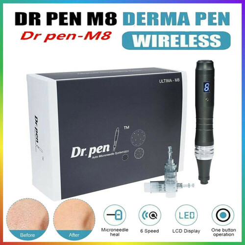 Ultima M8 Dr.pen Electric Skin Care Anti Aging Derma Pen with 2 Needle