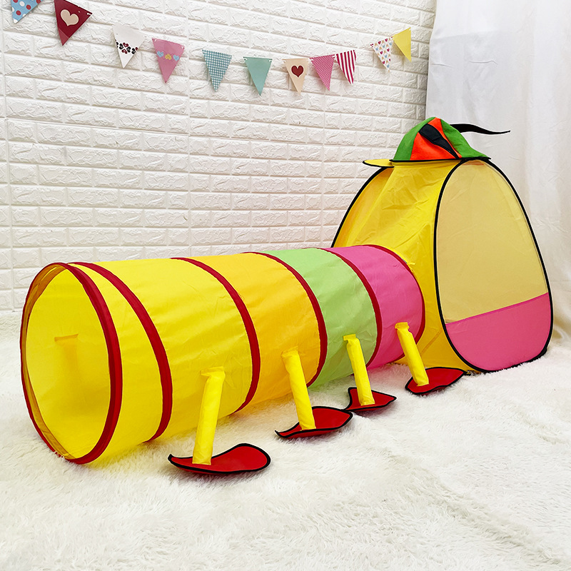 2 in1 Crawl Tunnel and Playhouse Castle Adventure for Kids