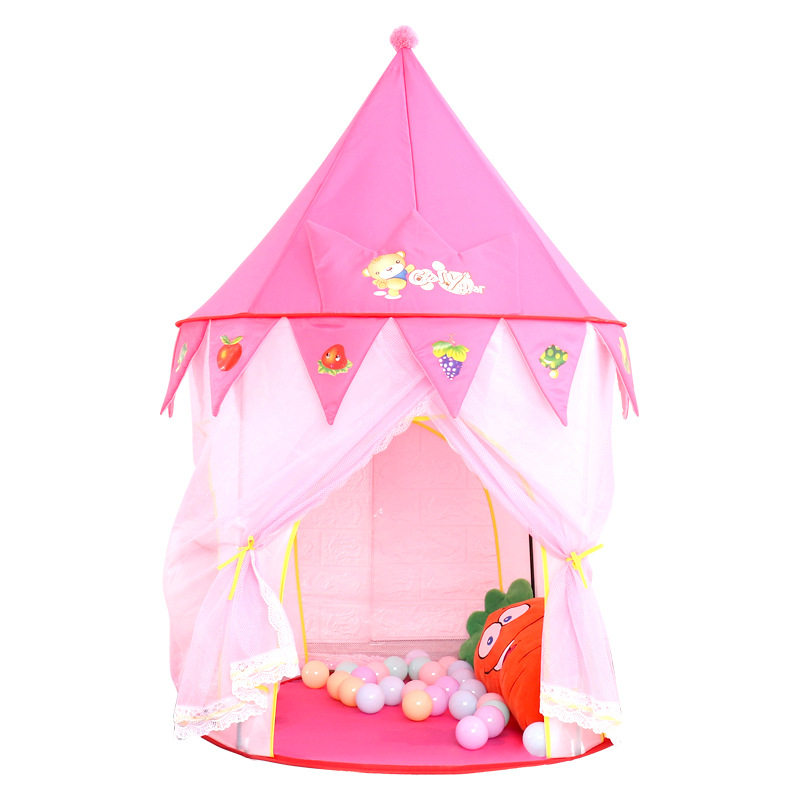 Princess Pink Castle Play Tent - Indoor Kids Playhouse