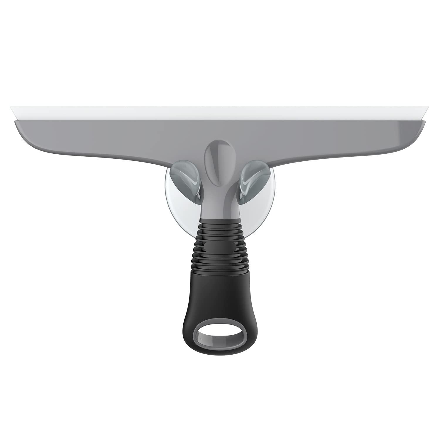 (Grey Black) MR.SIGA Multi Purpose Squeegee for Window Glass Shower Door Car Heavy Duty Window Scrubber Suction Hook Included 10inch