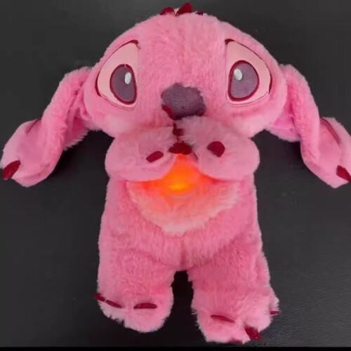 Stitch Kid Breathing Musical Soothing Doll Sleep Toys Anxiety Relief Plush Toys - Pink