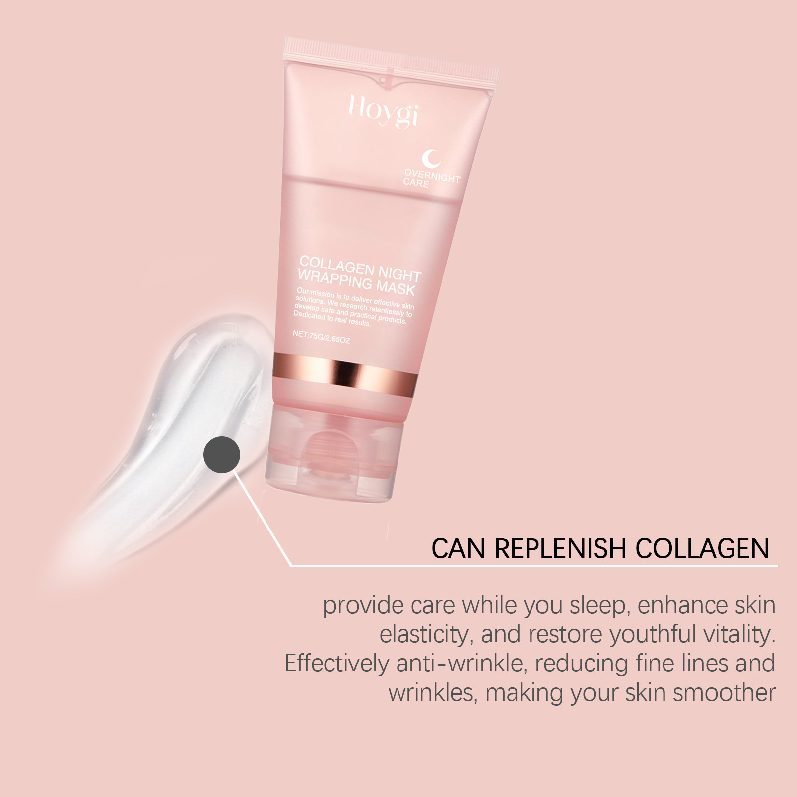 (1 PC) Collagen Exfoliating Mask Peel Off Mask Night Wrapping Mask Firming Mask Daily Facial Skin Care Products Deep Cleansing Peeling Mask Skin Nourishing