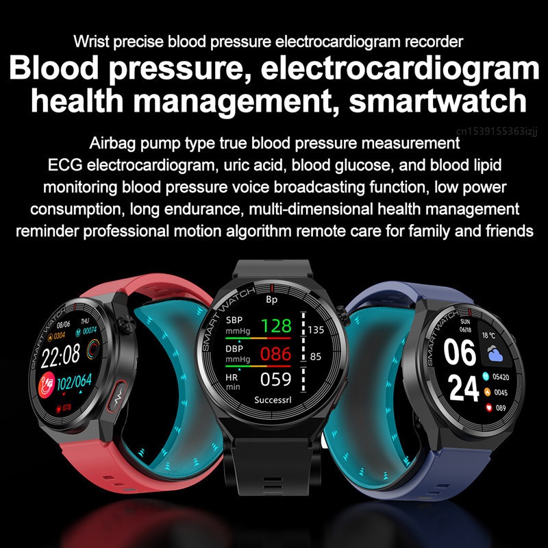 Smart Watch Airbag Pump Airbag ECG Blood Pressure Blood Lipid Health Management Monitoring Men Women Smartwatch