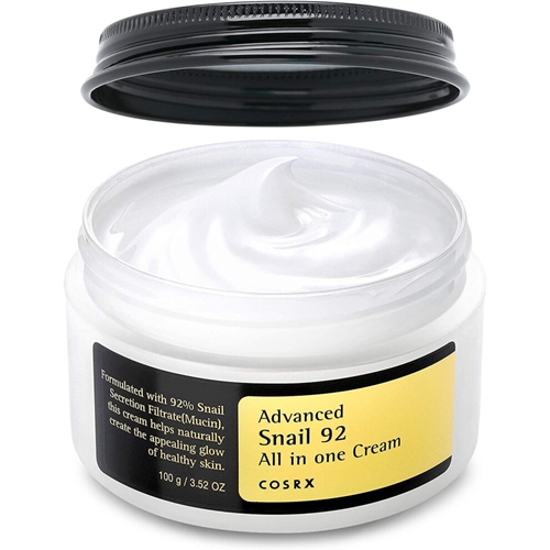 COSRX Advanced Snail 92 All in one Cream, 3.53 oz/100g Moisturizing Snail Secretion Filtrate
