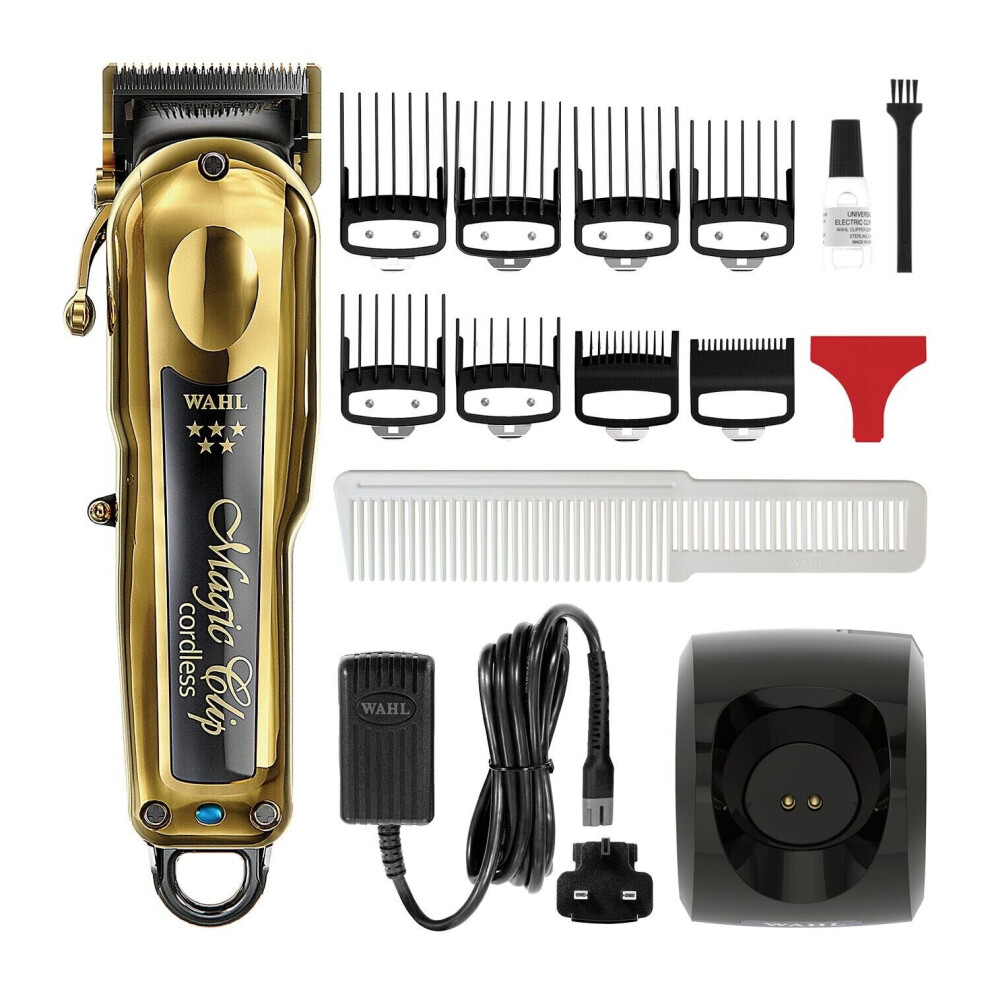 Gold Cordless Magic Clip Electric Shavers Hair Clippers for Men